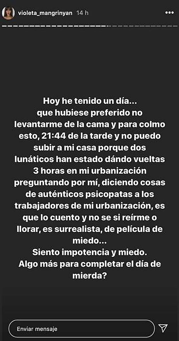 Este es el texto que publicaba a modo de conclusión de una jornada muy desagradable.