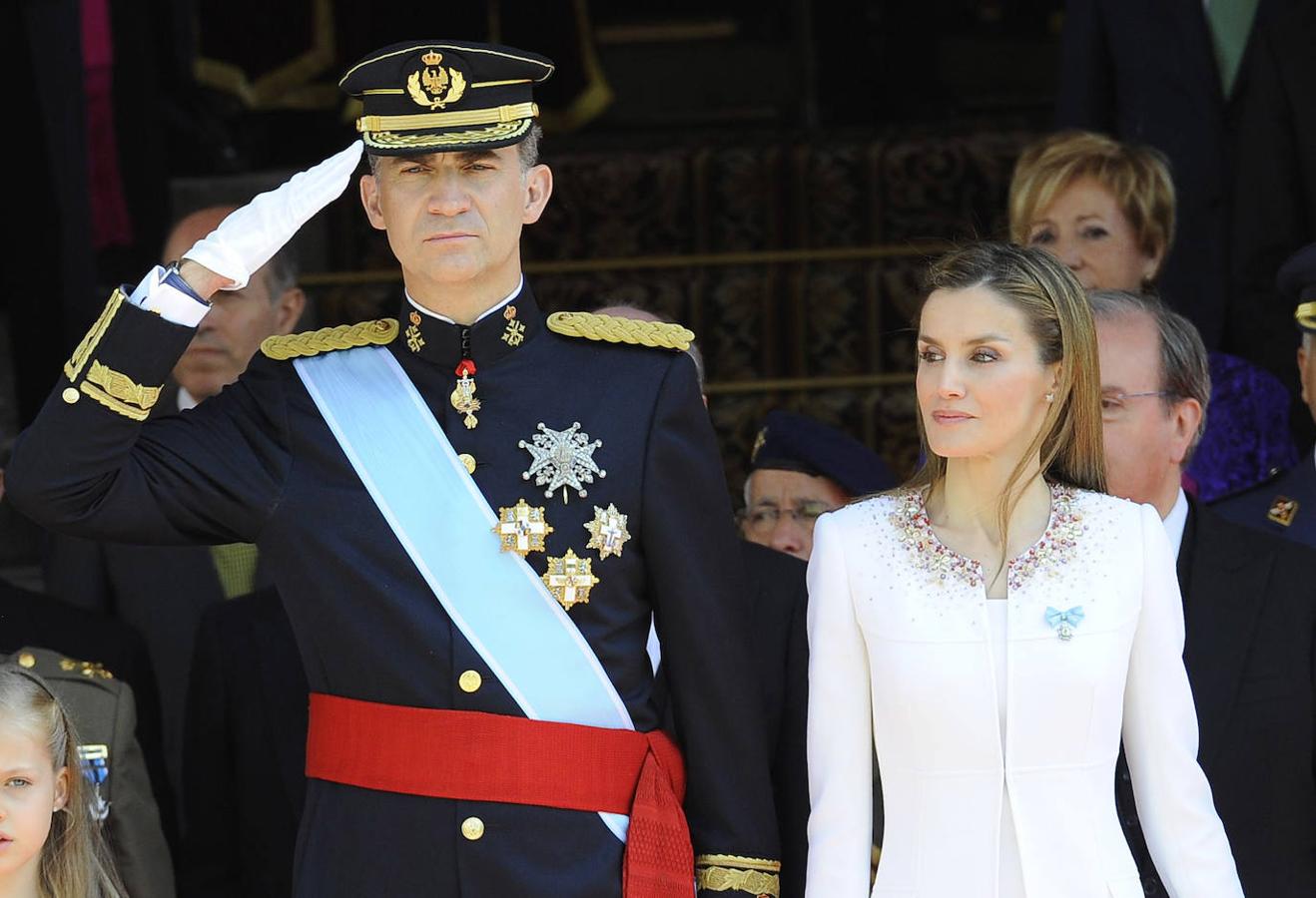 Imagen del Rey Felipe junto a su mujer, la Reina Letizia, ese 19 de junio de 2014, cuando se produjo la proclamación como Monarca de España.