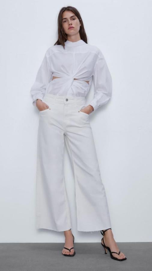Vaqueros blancos culotte, de los Special Prices de Zara (15,99 euros).