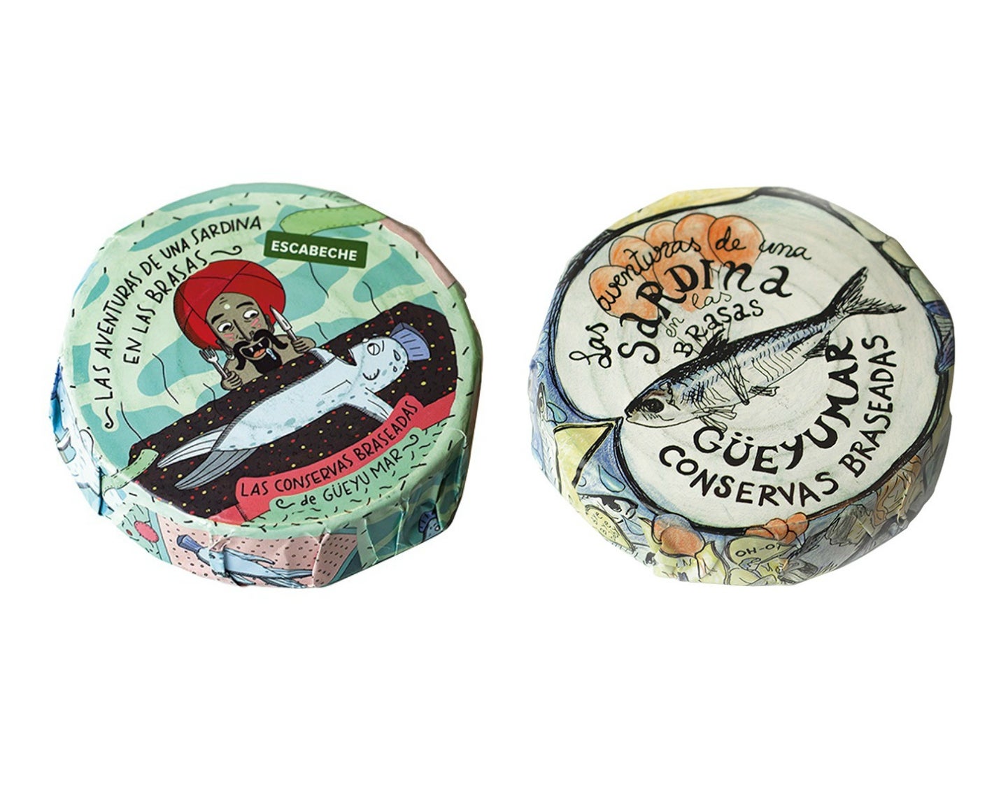 A LA PARRILA: Conservas de sardinas a la brasa y lomos de sardinas en escabeche de Güeyu Mar, fabricadas en Ribadesella (9,50 €, una).