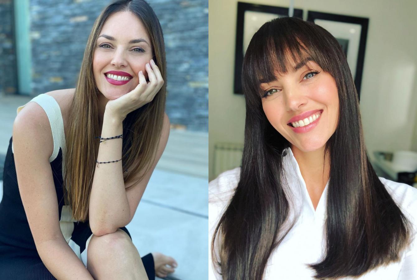 Helen Lindes es otra de las modelos que también se ha atrevido a cortarse el flequillo. Un cambio que acompañó también de un tinte de rubia a morena.