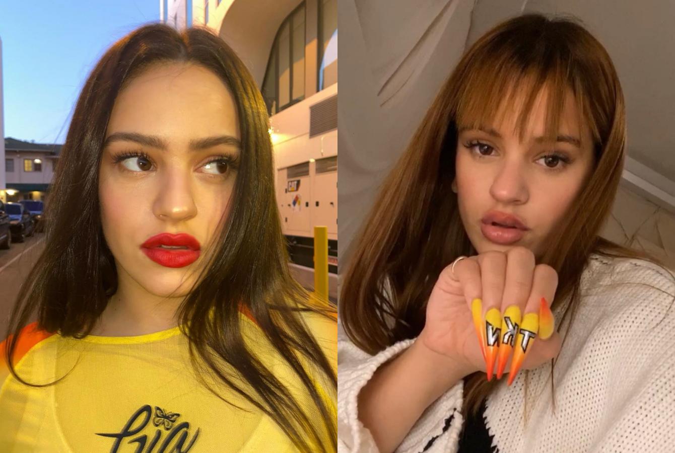 La cantante aprovechó la cuarentena para hacerse un cambio de look en casa cortándose el flequillo y aclarándose el pelo.