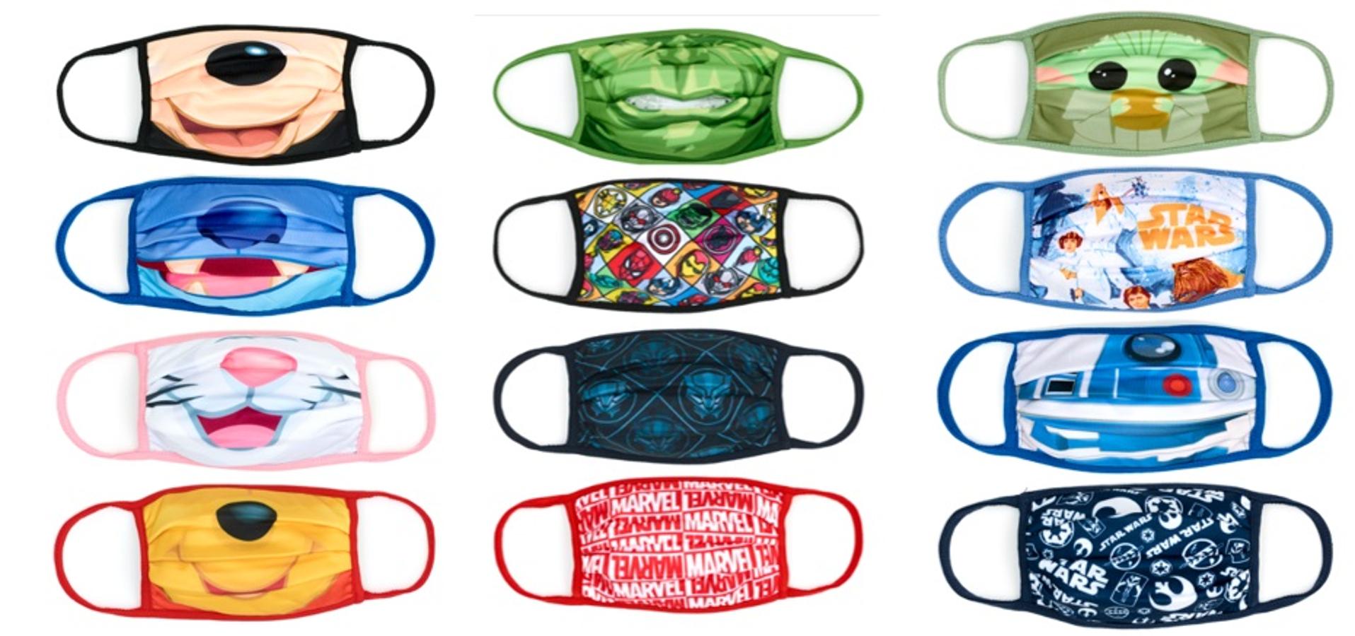 Mascarillas eutilizables de Disney inspiradas en sus marcas principales: Disney, Pixar, Marvel y Star Wars (22 euros el pack de 4 unidades). Disney donará el 100% de los beneficios de las ventas -con una previsión de hasta 560.000 euros-, a organizaciones de Cruz Roja en toda Europa.