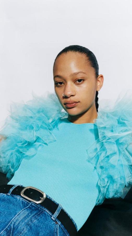 Top de punto combinado, de la nueva colección de Zara (22,95 euros):