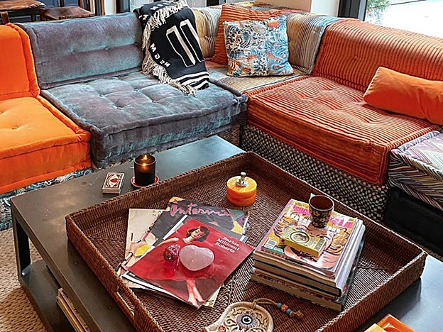 Detalle del salón del apartamento de Gigi Hadid en Nueva York.