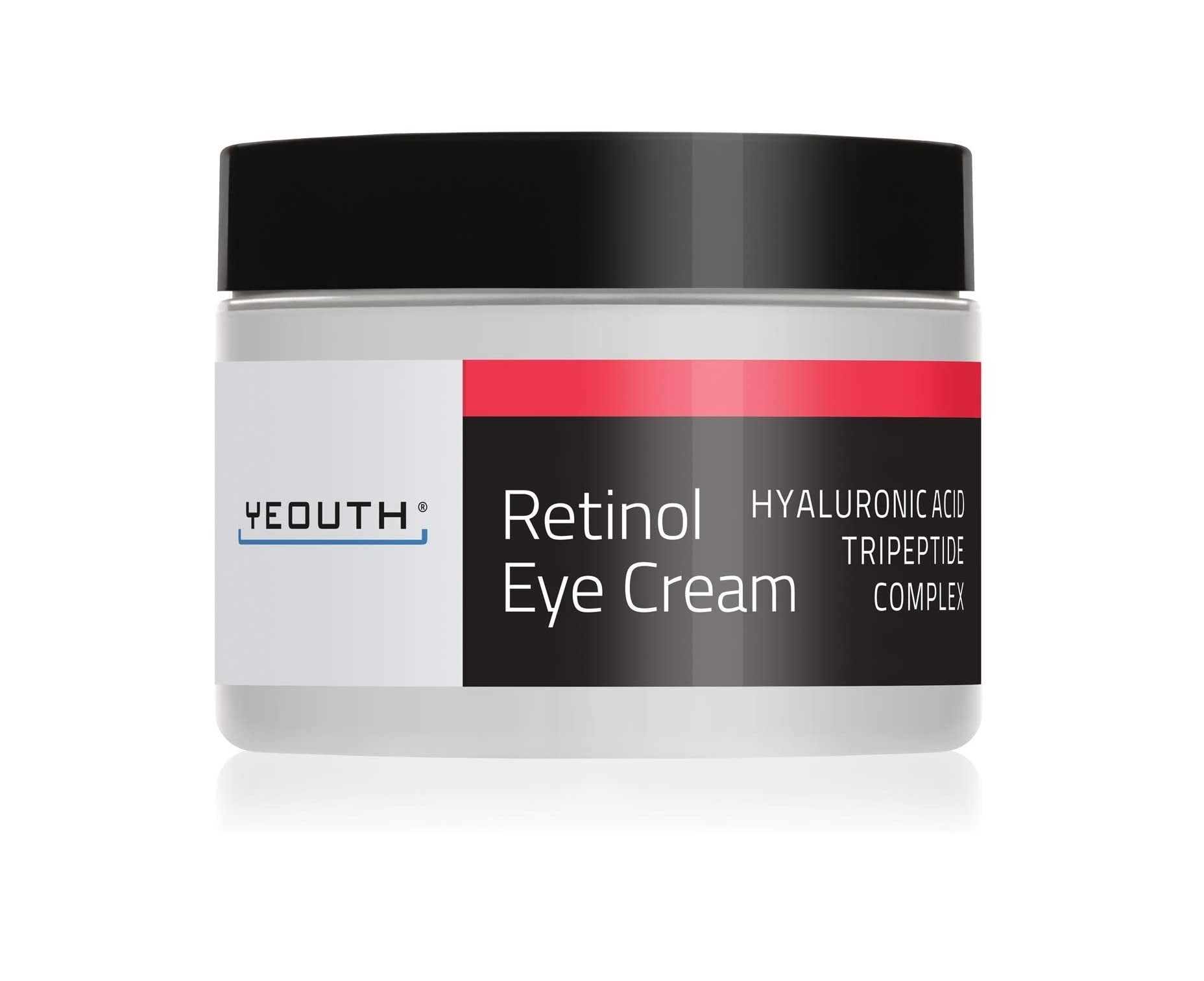 Retinol para combatir las arrugas del contorno de los ojos y la hiperpigmentación, ácido hialurónico para hidratar al máximo, té verde, cafeína y ginseng para despertar la mirada y darle un chute de energía a diario. Retinol Eye Crema de Yeouth. (19,95 euros en Amazon).