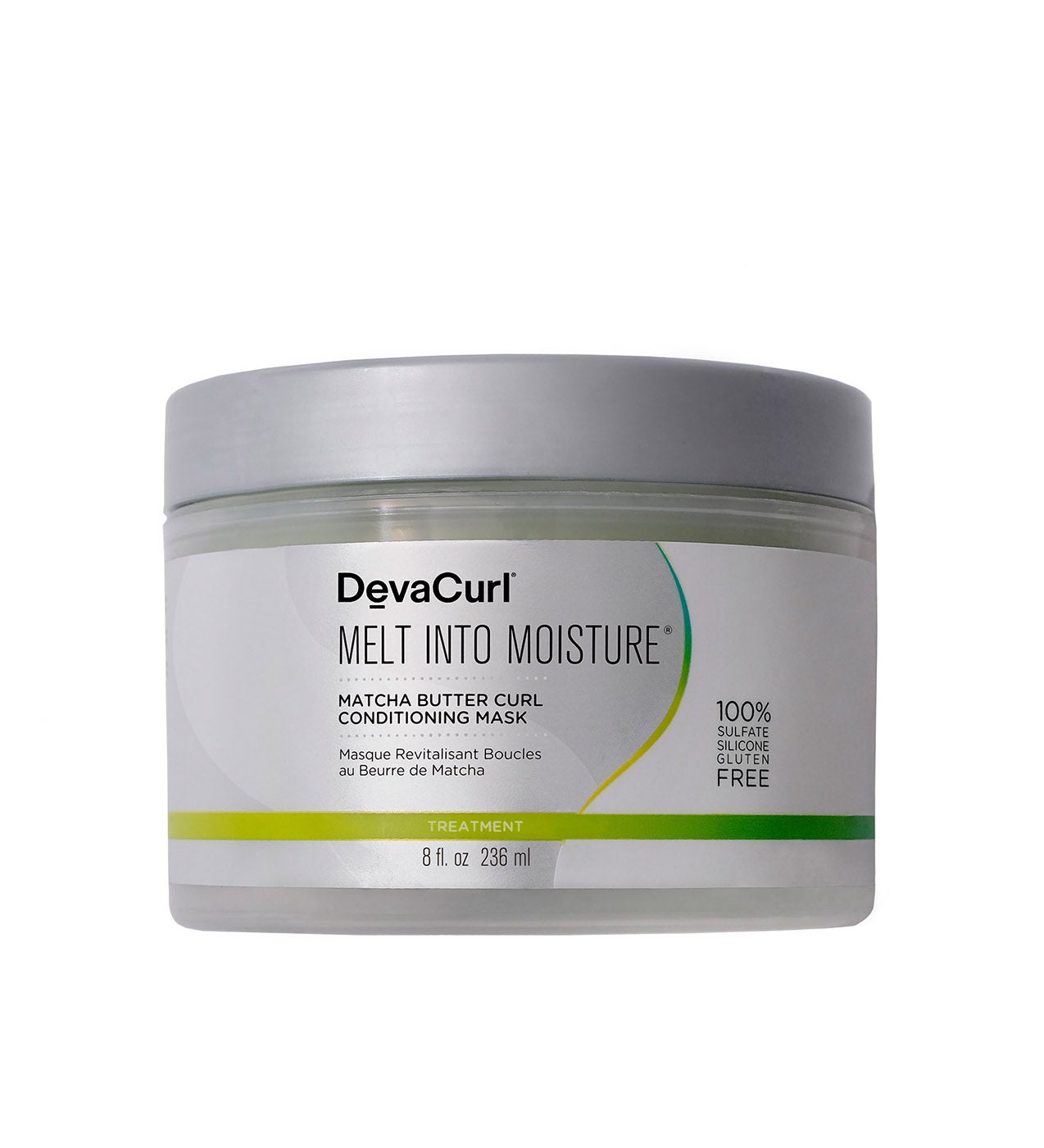 Ideal para todTratamiento de hidratación intensa Contiene mantequilla de matcha, aceite de almendras dulces y extracto de remolacha que nutren intensamente los rizos, otorgándoles un aspecto ligero, brillante y sedoso. Sin sulfatos, gluten, silicona y libre de crueldad animal, solo necesita 3 minutos de exposición.  Melt Into Moisture de DevaCurl  (37,95 €, en Sephora).