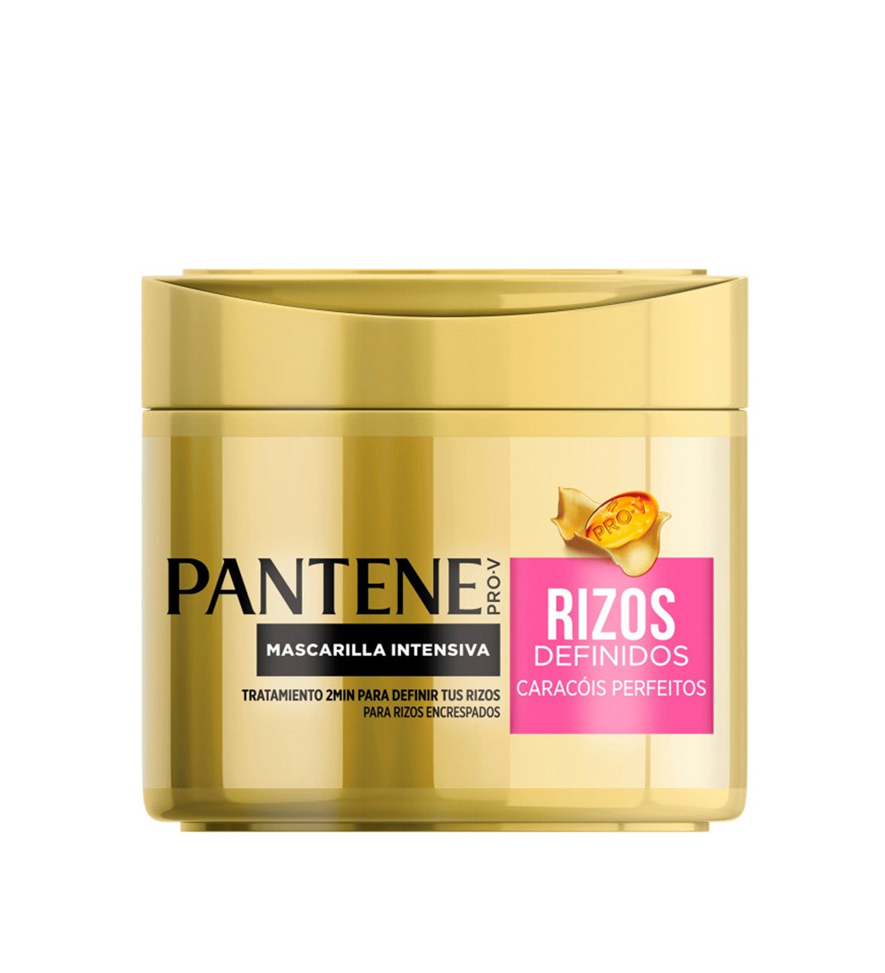 Aporta la hidratación que necesita el pelo rizado en un solo uso y ayuda a reparar los signos del daño. Transforma las ondas rebeldes en rizos definidos, hidratados, brillantes y flexibles, controlando el encrespamiento.  Mascarilla Intensa Rizos Perfectos de Pantene Pro-V  (4,45 €).