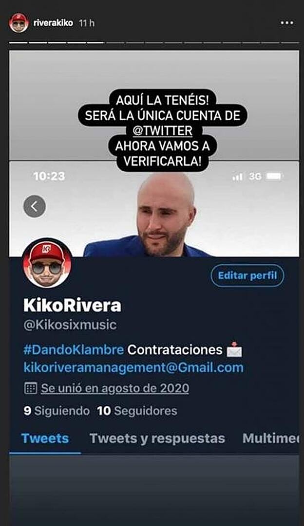 Así informaba Kiko del cambio de cuenta de Twitter.
