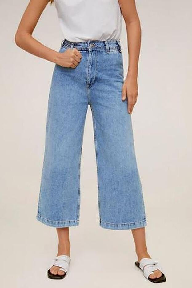 Vaqueros culotte, de la nueva colección de otoño de Mango (29,99 euros).