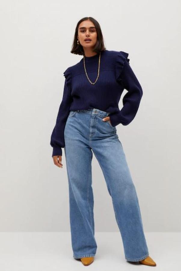 Después de los culotte, los wide leg son los más solicitados de la colección denim de Violeta. Tanto que, en color azul, están completamente agotados en todas las tallas sin embargo en negro los puedes encontrar en todas las tallas (39,99 euros).