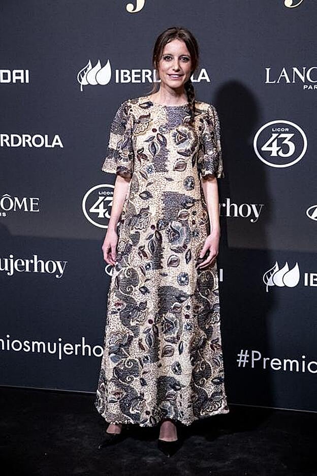 Andrea Levy con vetsiod de lentejuelas de Zara en los Premios Mujerhoy el pasado mes de febrero.