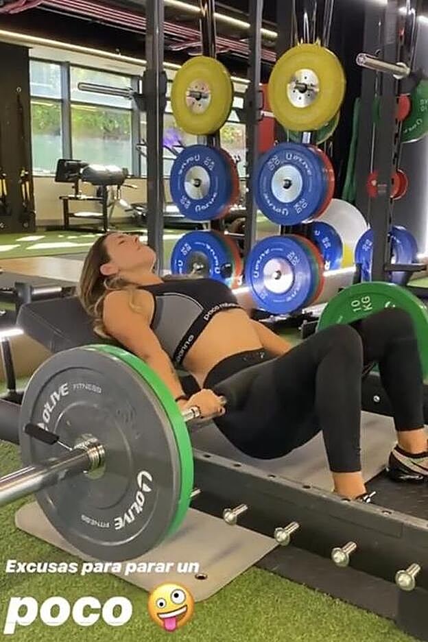 Con mucho sufrimiento hemos visto a Laura realizar este ejercicio.