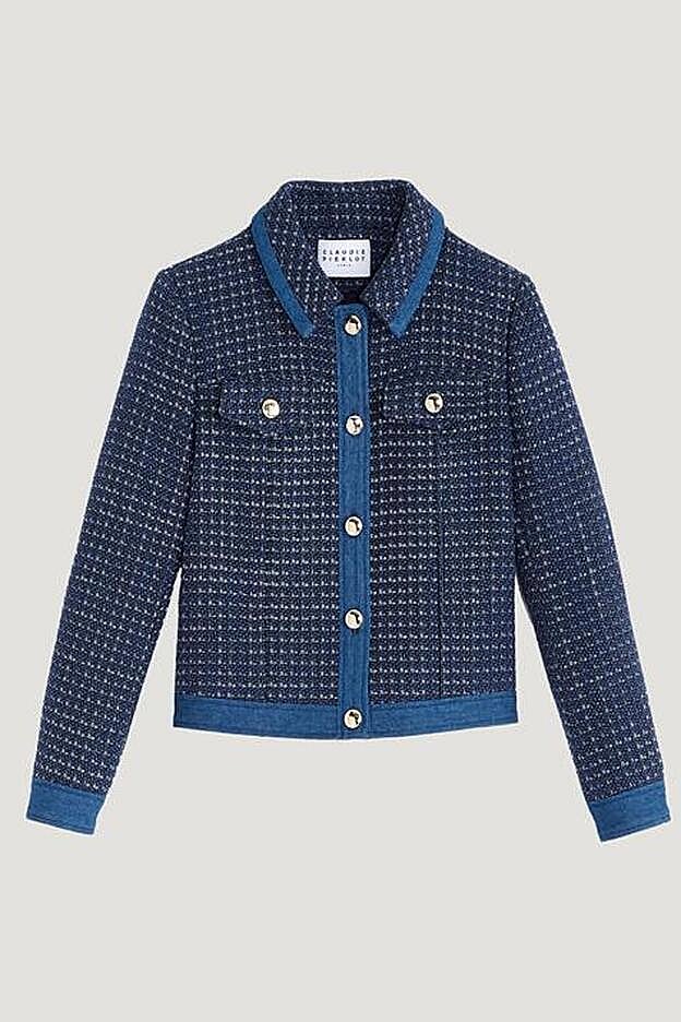 Chaqueta de tweed, de Claudie Pierlot (345 €).