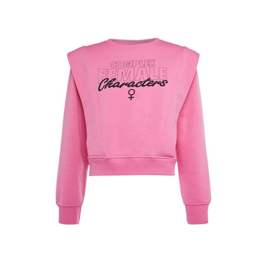 Sudadera fucsia, (14 euros).