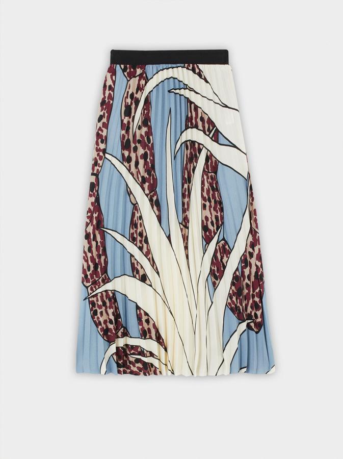 Falda de tablas estampada de Parfois, (19,99 euros).