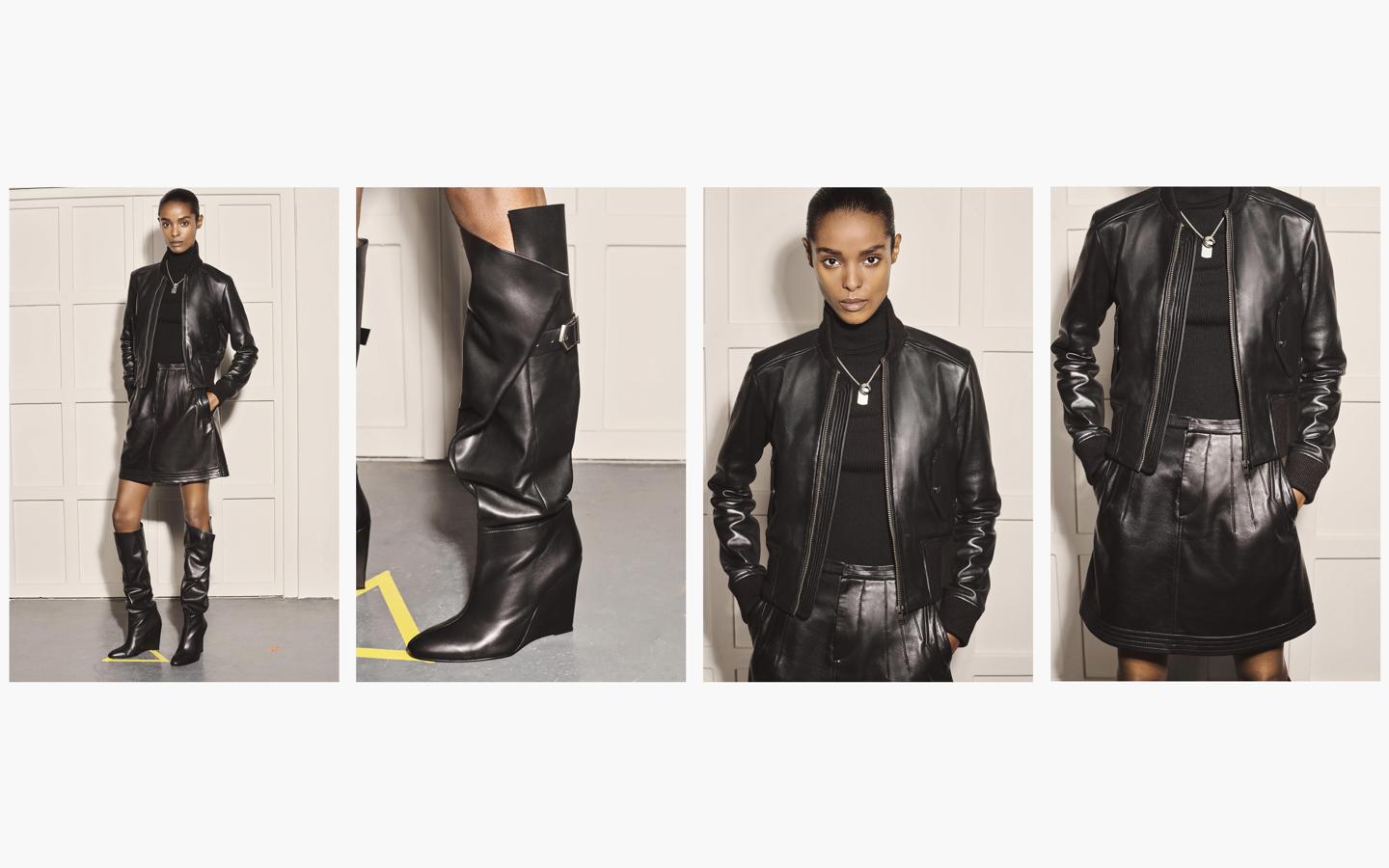 Este conjunto de bómber (149 euros) y falda (59.95 euros) efecto piel de la colección SRPLS de Zara está llamado a ser un éxito rotundo.