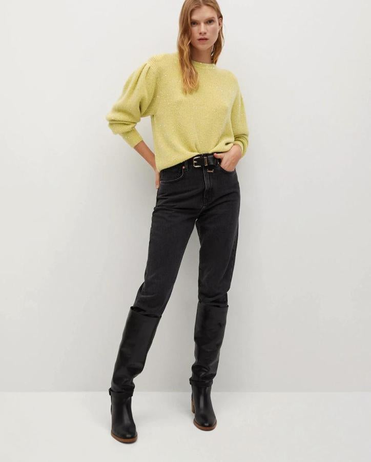 Jersey con mangas abullonadas de Mango, (29,99 euros).