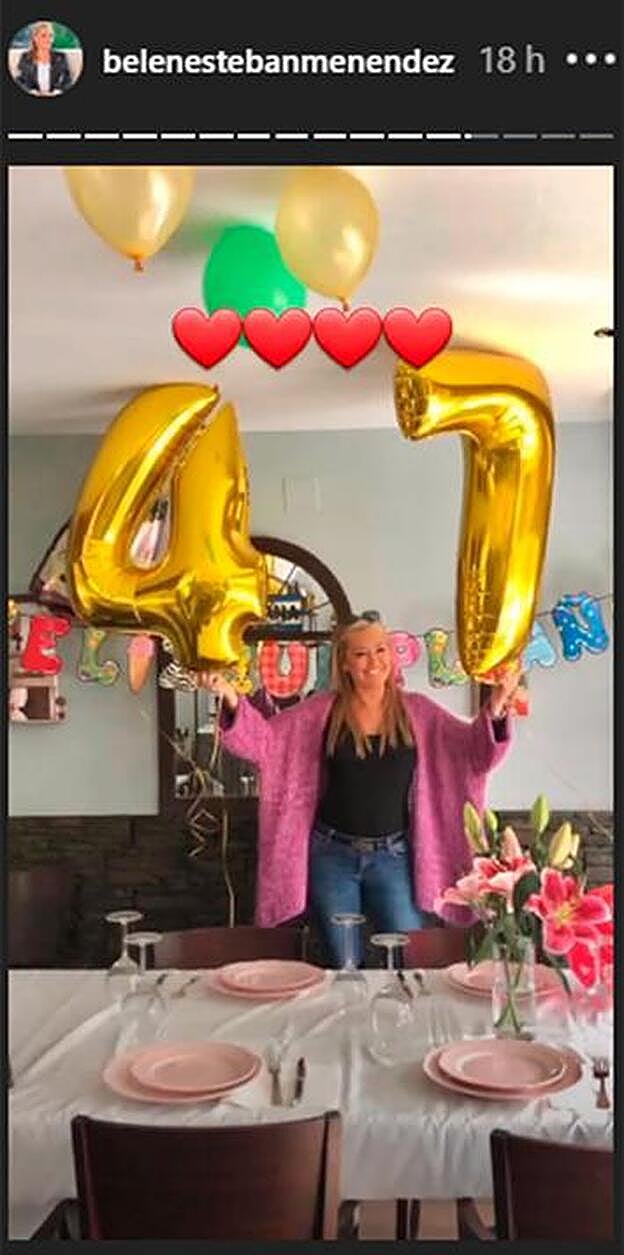 Belén celebró en su casa este 47 cumpleaños.