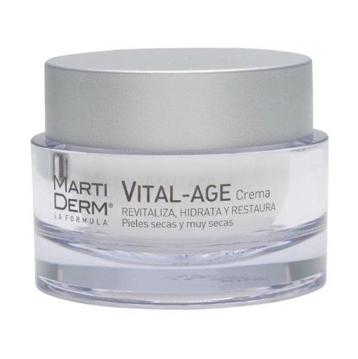 La Martiderm GF Vital Age Cream es una crema regeneradora de lujo que está creada especialmente para las pieles muy secas. Su complejo ayuda a retener la hidratación en la dermis durante más tiempo, además de reafirmar, rejuvenecer e iluminar el rostro.  Antes: 55,80 euros. Ahora: 39,39 euros .