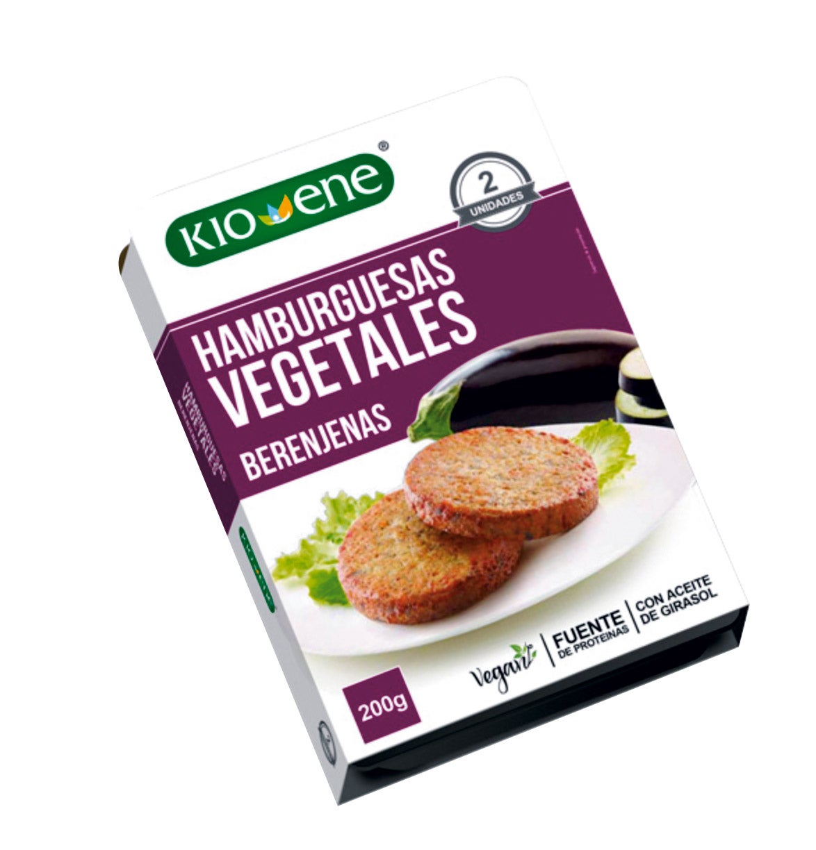 Hamburguesas vegetales de berenjenas de Kioene (c.p.v.).