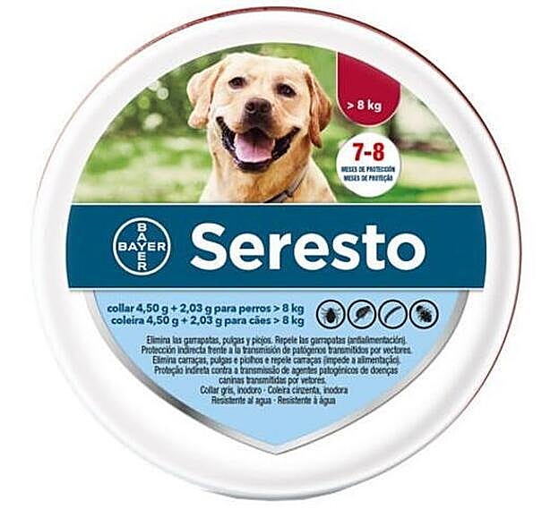 Collar desparasitario con 8 meses de garantía.