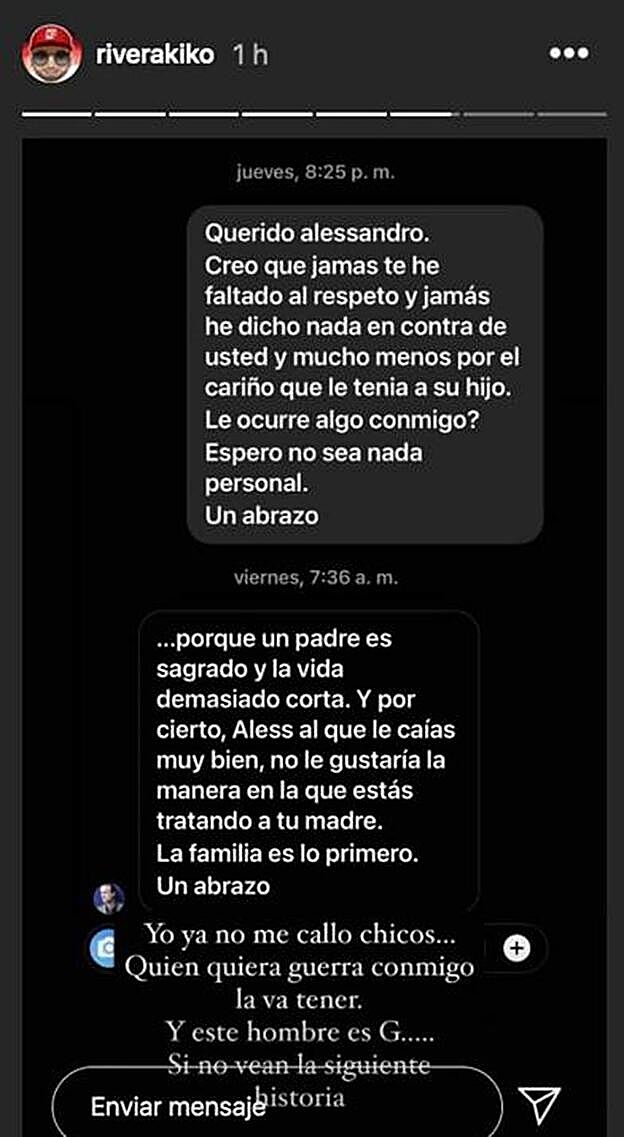 Así respondía Kiko a Lequio en Instagram.
