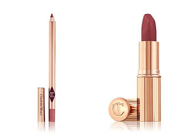 El perfilador Lip Cheat Medium (22 euros) y el labial mate Pillow Talk (32 euros) de Charlotte Tilbury.