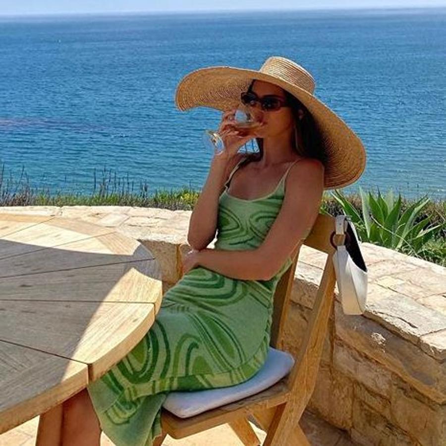 7. El vestido verde de House of Sunny que hizo viral Kendall Jenner.