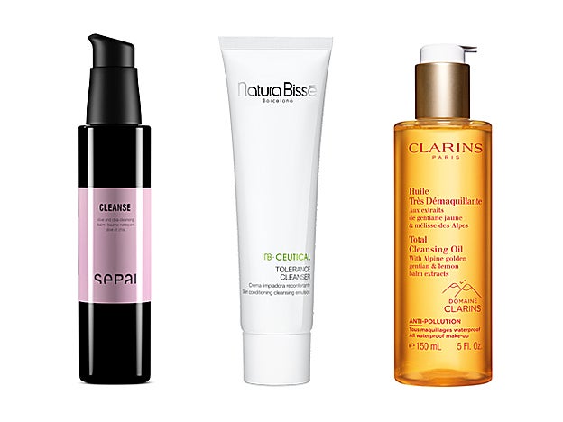 Cleanse de Sepai (89 €). Tolerance Cleanse NB-Ceuticals de Natura Bissé (39,15€). Huile Très Démaquillante de Clarins (29 €).
