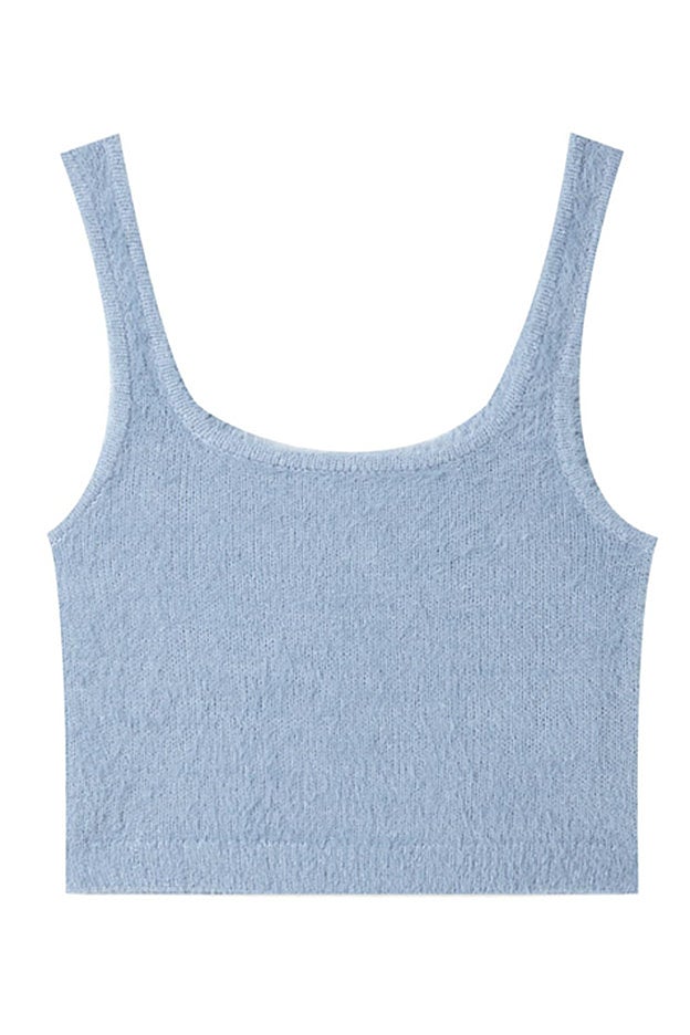 Tio de punto con tacto suave de color azul cielo de Stradivarius.