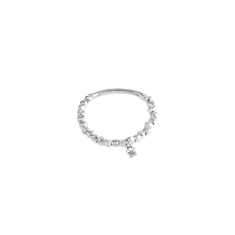 Pulsera de plata  combinada, de Unode50 (49 euros).