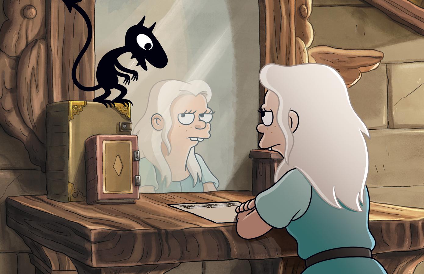 Desencanto. Temporada 3. Netflix. 15 de enero.Las aventuras de Bean y Elfo creadas por Matt Groening regresan a la plataforma de streaming con nuevas aventuras en las que la protagonista deberá afianzándose en su poder y abordará su propio destino mientras intenta desmontar la conspiración alrededor del trono de Utopia.