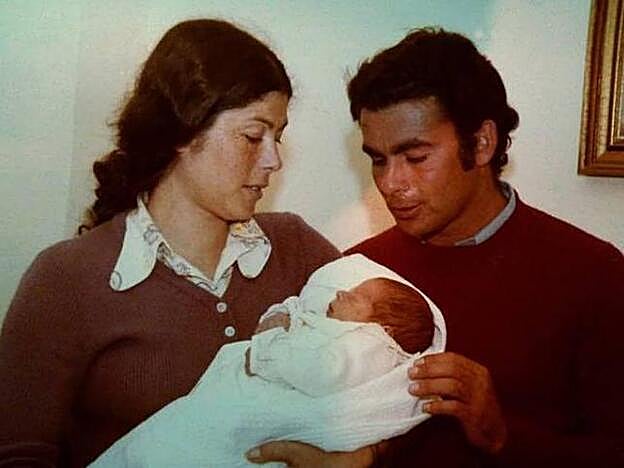 Imágen del torero a los pocos días de nacer.