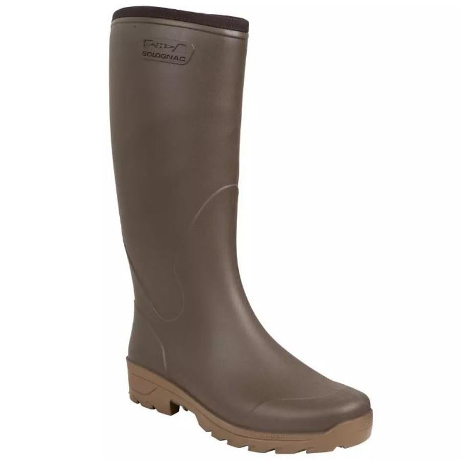 Botas de agua marrones, de Decathlon (24,99 euros).