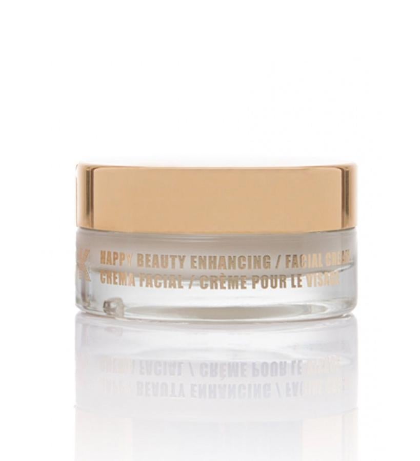 Oro, ácido hialurónico y células madre son los ingredientes que destacan en la fórmula de esta crema multifunción, apta para todo tipo de pieles y de uso tanto diurno como nocturno. Proporciona hidratación extrema, nutrición, elasticidad, efecto reafirmante, disminución de las arrugas y previene el envejecimiento cutáneo. Happy Beauty Enhancing Facial Cream de All Sins All Skin 18k (70,85 €).