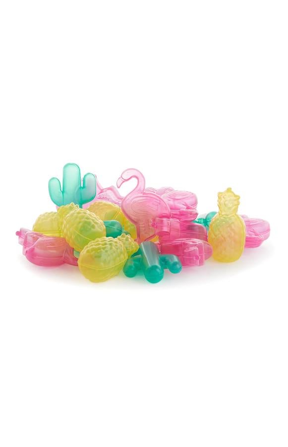 Pack de hielos reutilizables con motivos tropicales (1.50 euros).