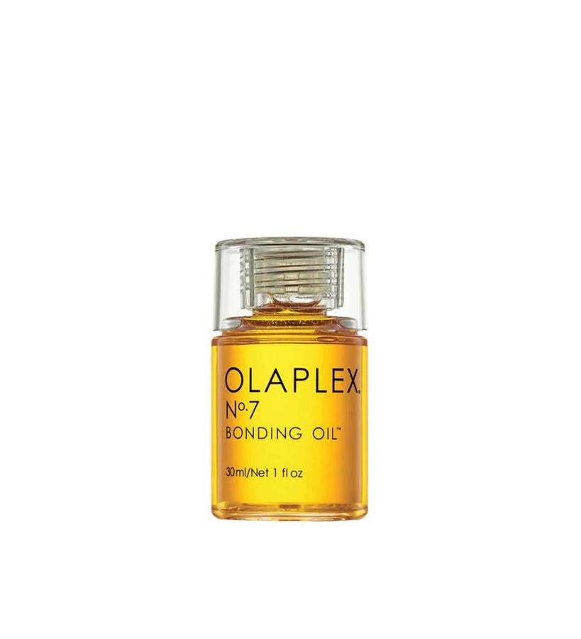 Ultraconcentrado y ultraligero, repara, fortalece e hidrata todo tipo de cabellos: lacio, ondulado, rizado y dañado, y fino, medio y grueso. También protege del calor hasta 230 °C, elimina el encrespamiento, y aumenta el brillo y la suavidad.  N° 7 Bonding Oil de Olaplex  (27,99 €).