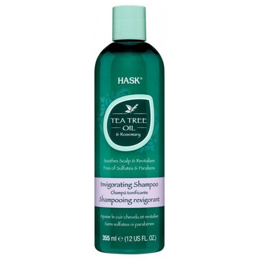 El  champú purificante Hask Tea Tree & Rosemary  es vigorizante y ayuda a eliminar la acumulación y las impurezas mientras nutre el cuero cabelludo para un cabello fresco y de aspecto saludable (5,99 euros).