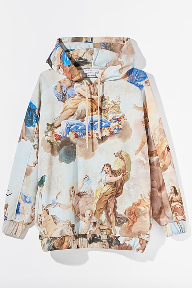 Una sudadera que se propone como lienzo de un cuadro.