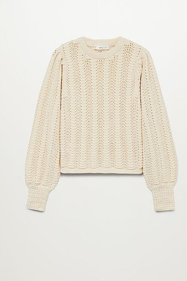Jersey calado con cuello extraible del avance de primavera de Mango (39,99 euros)