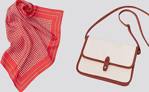 Pañuelo y bolso de Uniqlo