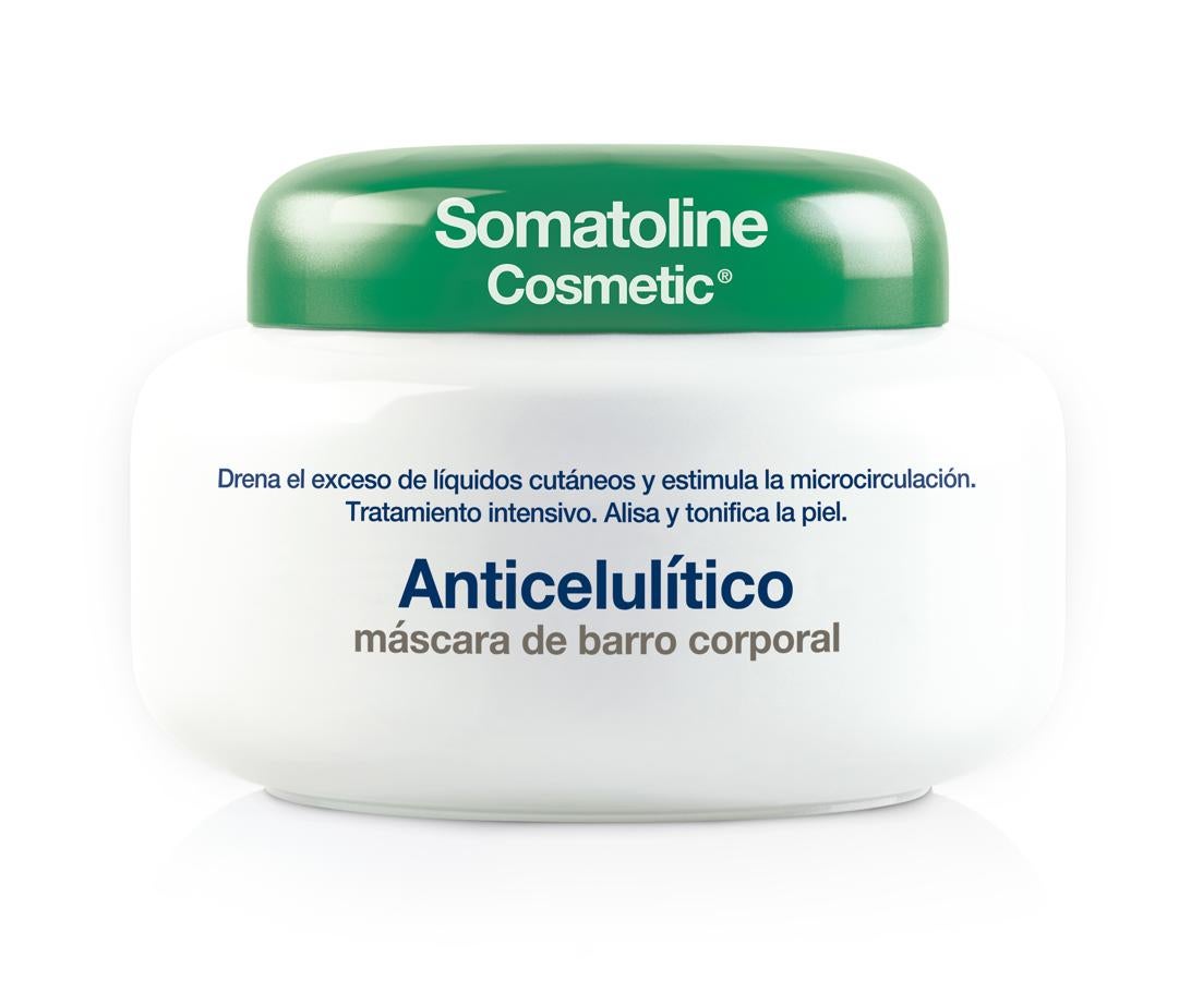 Somatoline Cosmetic ha ampliado su gama de anticelulíticos corporales con un revolucionario producto, Somatoline Cosmetic Anticelulítico Máscara de Barro, un tratamiento intensivo de efecto choque con el 95% de principios activos de origen natural y con resultados probados tan sólo con la primera aplicación (49,50 euros).