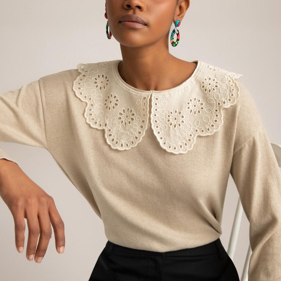 Jersey con cuello Peter Pan, de La Redoute (27,98 €).