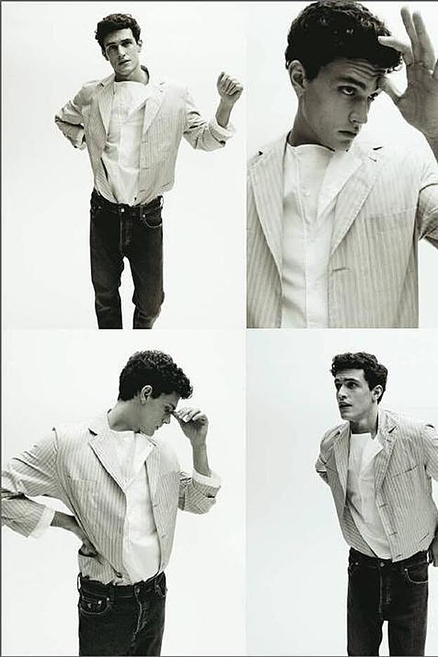 Xavier Serrano posa con camisa y americana, ambas de Hermès, y pantalones de Calvin Klein.