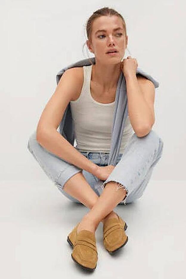 La punta cuadrada le da a los mocasines un aire retro