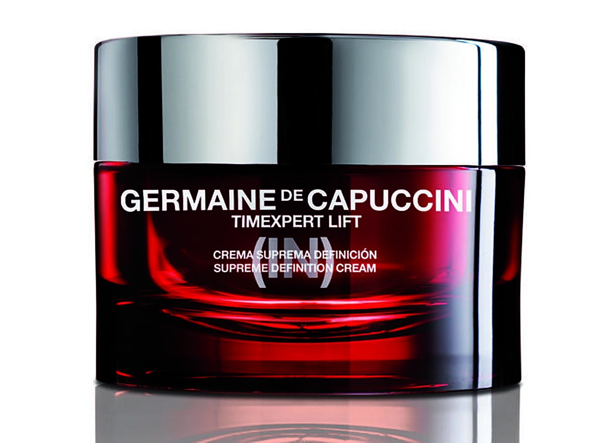 La crema Suprema Definición de la gama Timexpert Lift(in) de Germaine de Capuccini es antiedad y que está formulada con V-Matrix que dota a la piel de las herramientas necesarias para tensar, redensificar y compactar (75 euros euros).