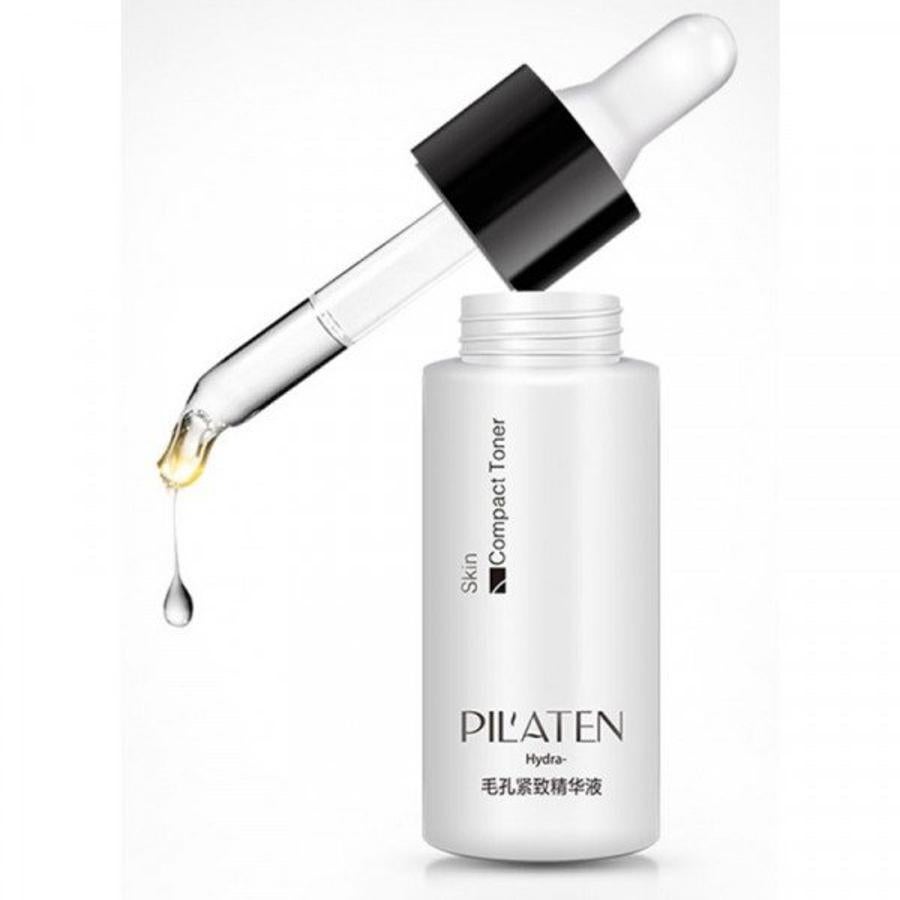 Skin compact toner serum de Pilaten es un regulador de grasa que reduce los poros y mejora visiblemente la aspereza de la piel. Se debe aplicar de manera uniforme en el rostro con la ayuda de un algodón al que humedeceremos con unas gotas del producto y aplicaremos realizando un suave masaje para favorecer su absorción (8,99 euros).