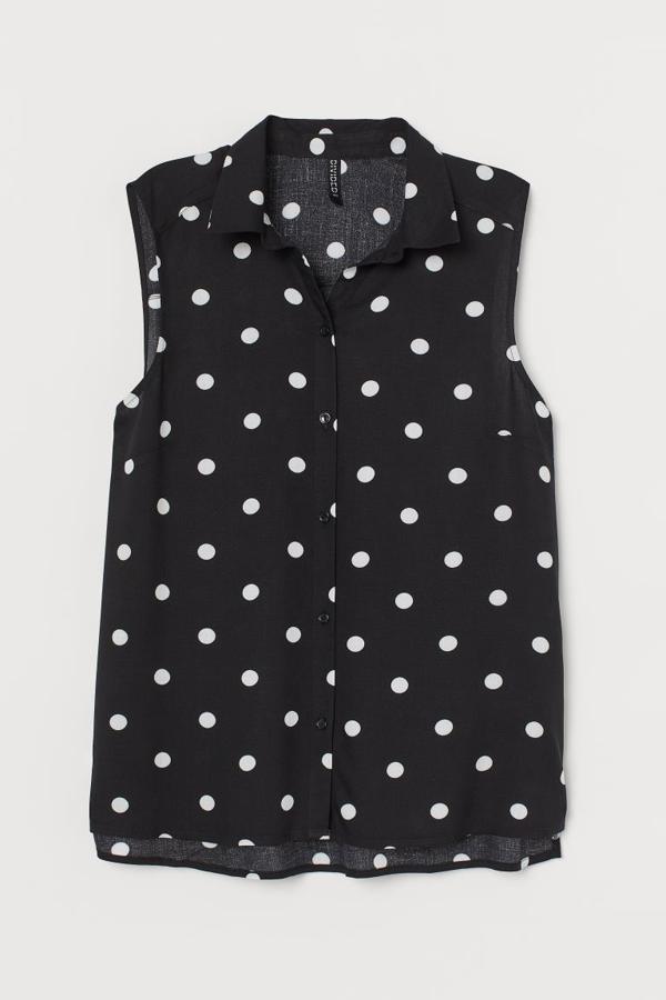Camisa sin mangas estampada, de H&M (9,99 €).