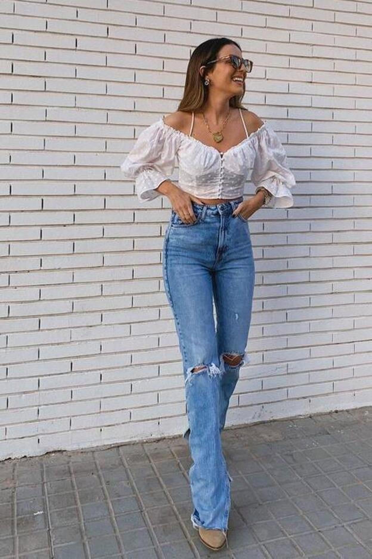 Pincha en la foto para ver los pantalones vaqueros de colores que querrás para dar alegría a todos tus conjuntos